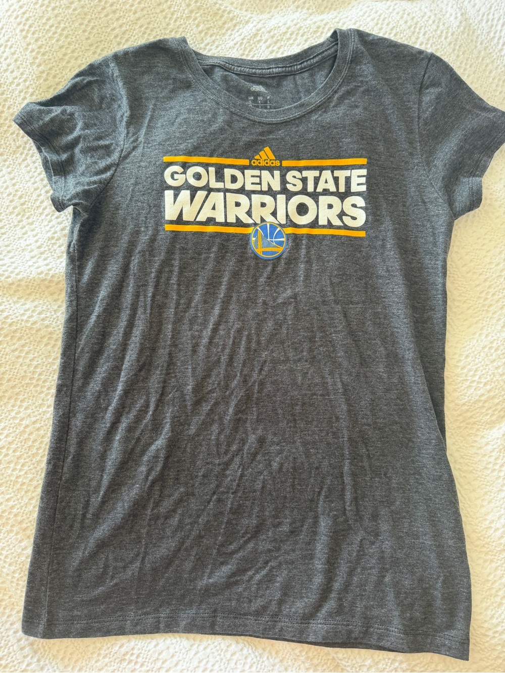 Adidas Golden State Warriors Gray Graphic Tee Women’s